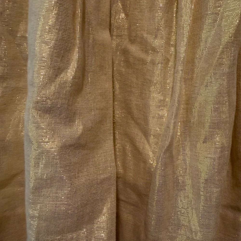 Tea Collection Gold Shimmer Pleated Kids Dress - 3t